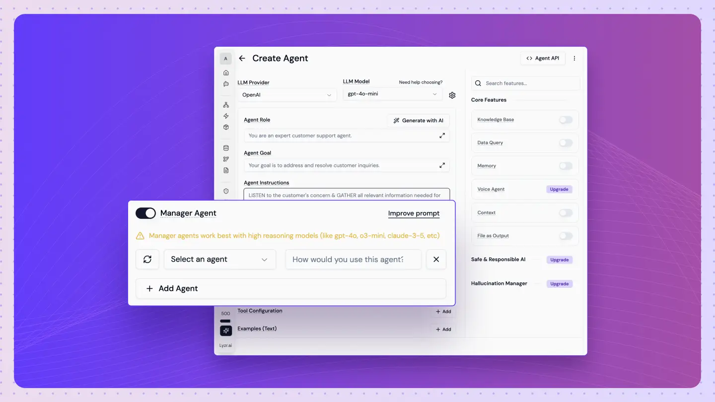 What are Manager Agents in Lyzr Agent Studio