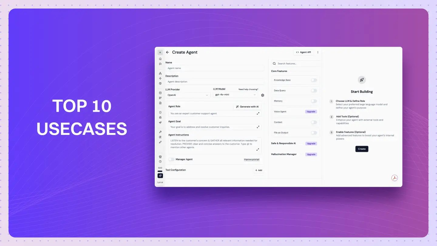 What Can You Build with Agent Studio? Top 10 Use Cases to Drive Real Enterprise Value